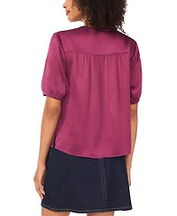 Vince Camuto Women's Solid-Color Short-Sleeve Blouse