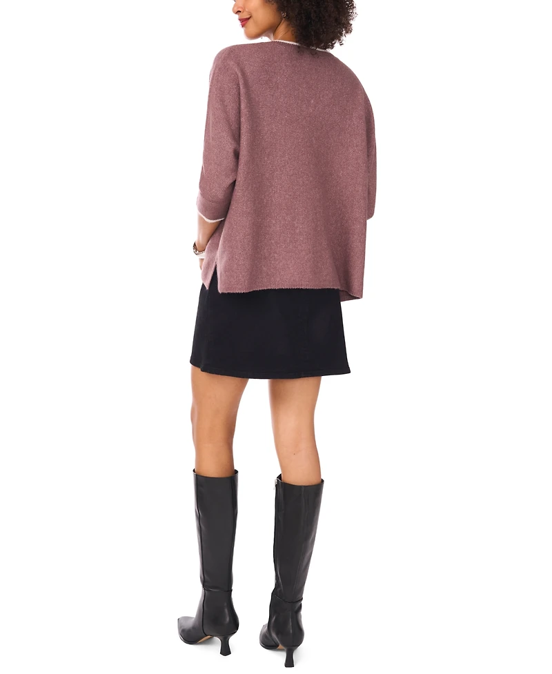 Vince Camuto Women's V-Neck 3/4-Sleeve Sweater