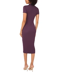 Vince Camuto Women's Solid-Color Collar Short-Sleeve Dress