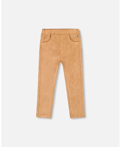 Deux par Girl Stretch Suede Treggings Light Pecan Brown