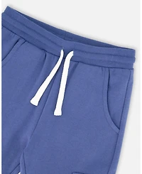 Deux par Boy Fleece Sweatpants with Cargo Pockets