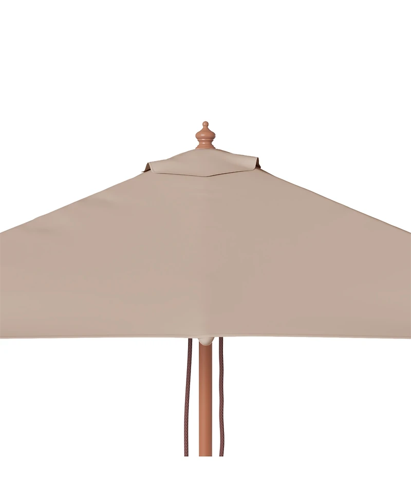 Outdoor Parasol with Wooden Pole 59.1"x78.7" Taupe