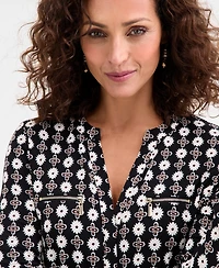 Jm Collection Women's Printed Zip Pocket Top, Macy's Exclusive