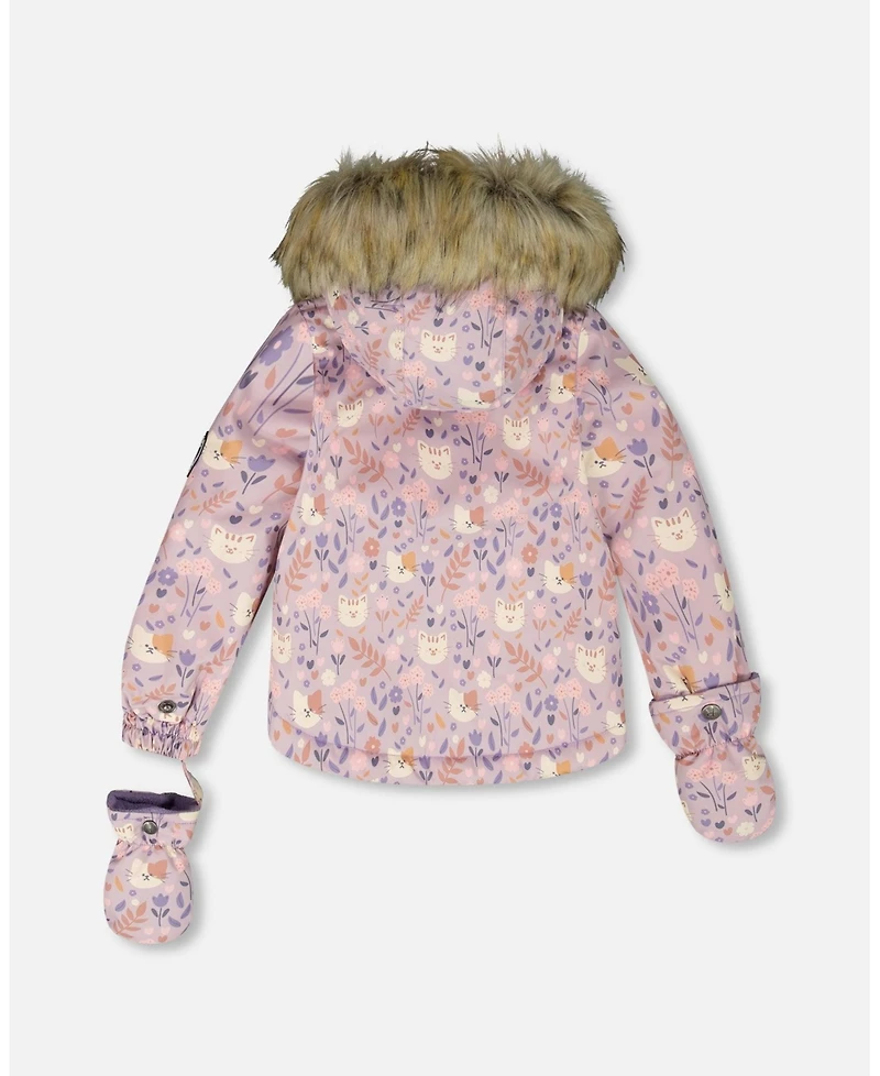 Deux par Baby Girl Two-Piece Play Snowsuit Purple Gray - Baby|Toddler