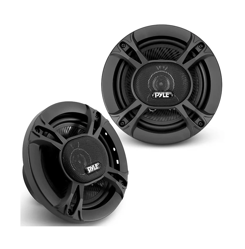 Pyle Three-Way Sound Speaker System - One Pair 6.5'' Three-Way Triaxial Loud Audio, 300 Watts w/ 4 Ohm Impedance and 3/4'' Piezo Tweeter