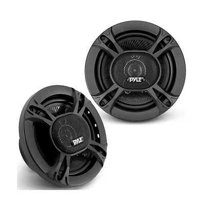 Pyle Three-Way Sound Speaker System - One Pair 6.5'' Three-Way Triaxial Loud Audio, 300 Watts w/ 4 Ohm Impedance and 3/4'' Piezo Tweeter