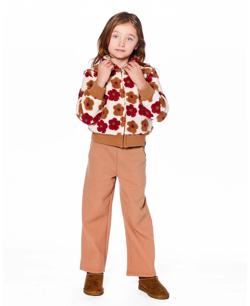 Deux par Toddler Girls Waffle Flare Leg Pants Caramel Brown - Toddler|Child
