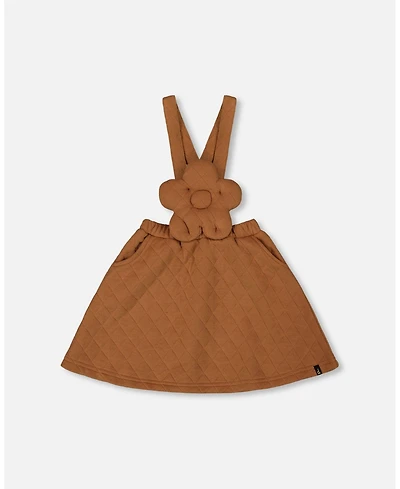 Deux par Girl Quilted Overall Dress Mocha