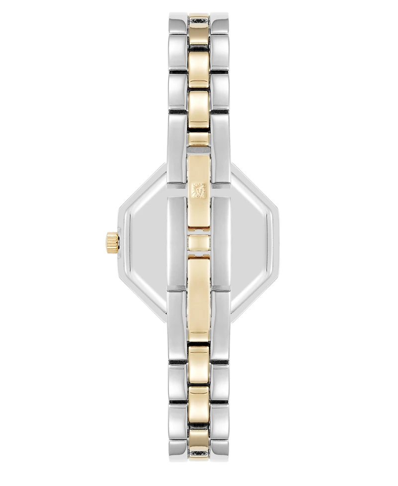 Anne Klein Women's Quartz Unique Octagonal Two-Tone Metal Alloy Watch, 26mm