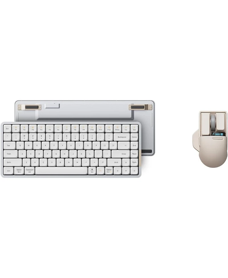Lofree Flow84 Low Profile Mechanical Keyboard & Pbt Wireless Mouse, 75% Rechargeable Bluetooth and Wired Keyboard Set