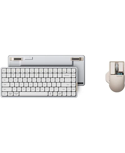Lofree Flow84 Low Profile Mechanical Keyboard & Pbt Wireless Mouse, 75% Rechargeable Bluetooth and Wired Keyboard Set
