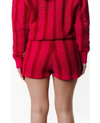 Colourful Rebel Women's Nolita Crochet Stripe Short