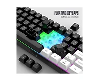 risokeys 60% Wired Gaming Keyboard, Rgb Backlit Ultra Compact Mini Keyboard, Waterproof Mini Compact 61-Key Keyboard for Pc/Mac Gamers, Typist