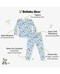 Bellabu Bear Kids Unisex Kids' Jaws Set of 2 Piece Pajamas