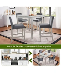 Streamdale Furniture Counter Height Dining Set - Silver Grey