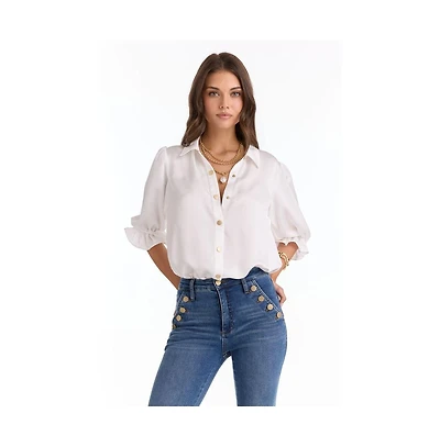 The Noli Shop Women's Monroe Silky Bodysuit - White