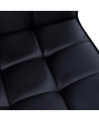 Homcom Executive Pu Leather Office Mid-back Ergonomic Swivel Computer Desk