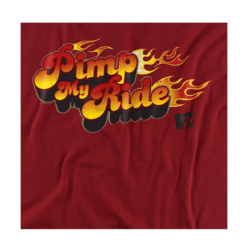 Logovision Big & Tall Pimp My Ride Fire Gradient Logo With Flames T-Shirt