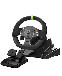 Nbcp Xbox 360 Gaming Racing Steering Wheel with Pedals & Paddle Shifters – 180° Rotation, Adjustable Height & Tilt – Compatible wit