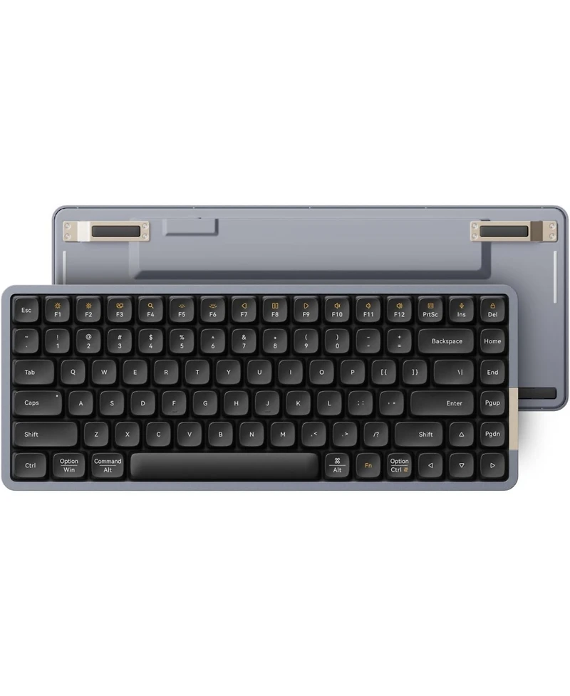 Lofree Flow84 Low-Profile Mechanical Keyboard, 75% Wireless, Bluetooth & Wired, Black Phantom Tactile Switches for Windows, Mac
