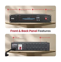 Pyle 19'' Rack Mount Power Conditioner - 3600 Watt Power Conditioner w/ 18 Outlets