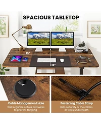 Mecale 55 Inch Electric Standing Desk Adjustable with Cable Management Hole