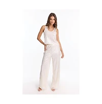 The Noli Shop Womens Alba Sequin Pant - Pearl