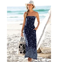 Lascana Women's Bandeau Maxi Dress
