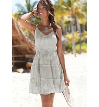 Lascana Women's Mixed Print Cover up Beach Dress