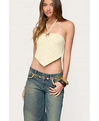 Edikted Women's Alana Floral Handkerchief Halter Top
