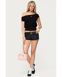 Edikted Womens Pheobe Contrast Knit Tank Top