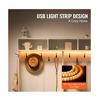 Led Hall Tree Bench with Shoe Storage, 12 Hooks, Shelves, and Seating for Entryway