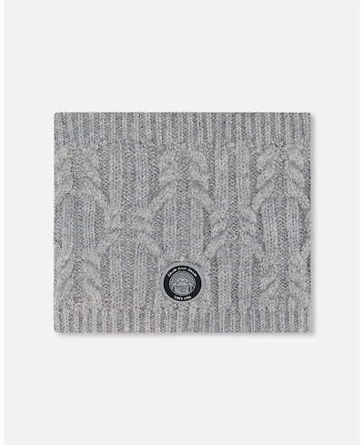 Deux par Kids Unisex Lined Winter Neckwarmer Heather Gray - Toddler|Child