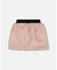 Deux par Girl Fake Fur Skirt Pink