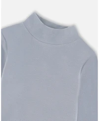 Deux par Girl Super Soft Ribbed Mock Neck Top