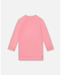 Deux par Girl Super Soft Tunic Tee with Embroidered Pockets Light Pink