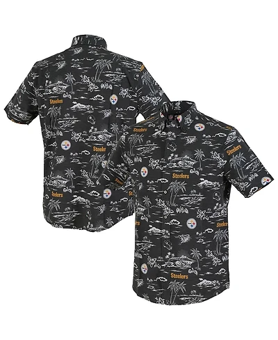 Reyn Spooner Men's Black Pittsburgh Steelers Kekai Performance Button-Down Shirt