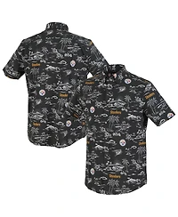 Reyn Spooner Men's Black Pittsburgh Steelers Kekai Performance Button-Down Shirt