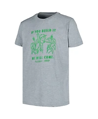 Baseballism Big Boys and Girls Heather Gray Field of Dreams Build It T-Shirt