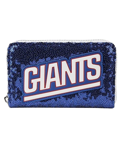 Loungefly New York Giants Sequin Zip-Around Wallet