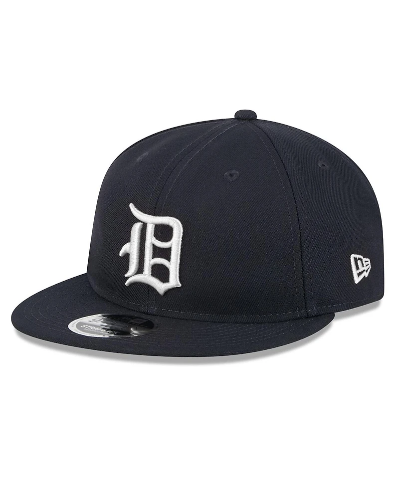 New Era Men's Navy Detroit Tigers Baseball Hall of Fame Retro Crown 9FIFTY Adjustable Hat