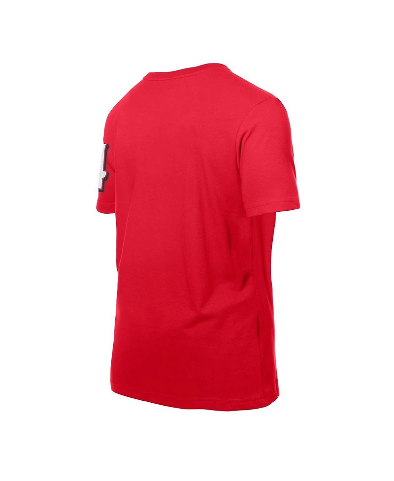 New Era Men's Elly De La Cruz Red Cincinnati Reds Design Lab Name Number T-Shirt