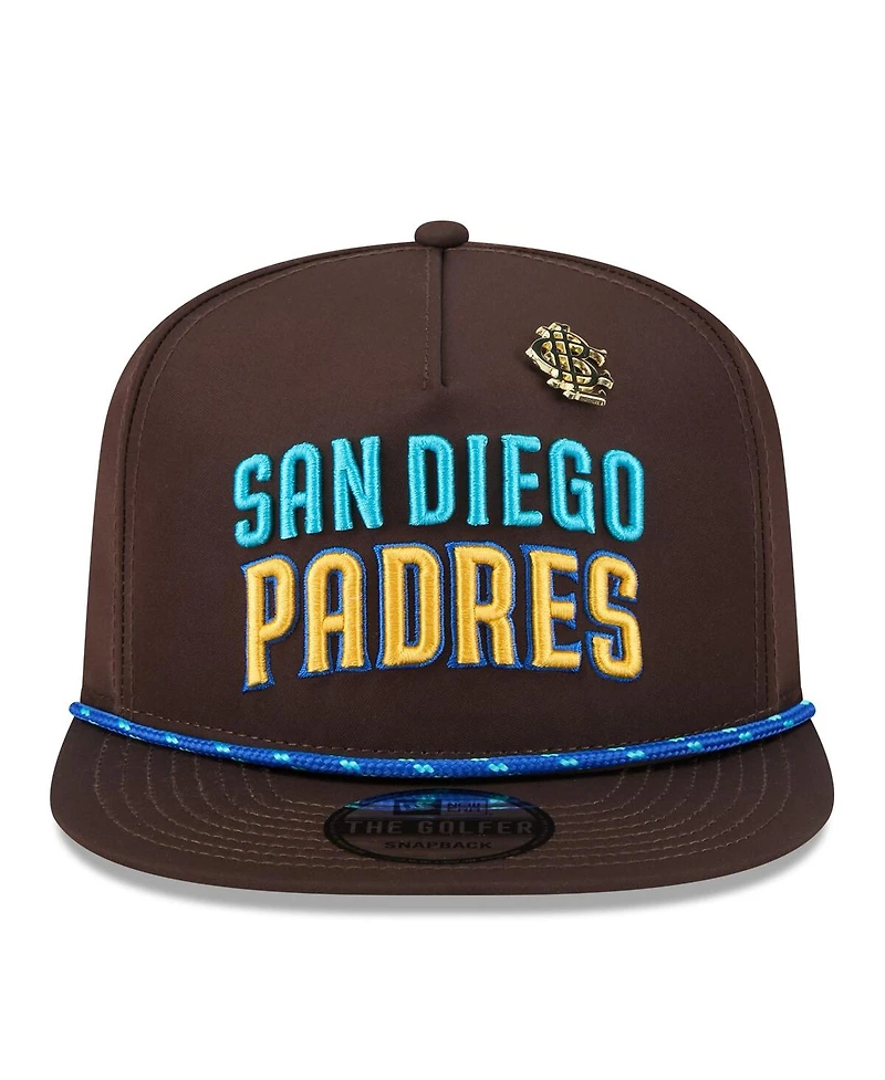 New Era Men's Brown San Diego Padres 2025 Big League Chew Golfer Snapback Hat
