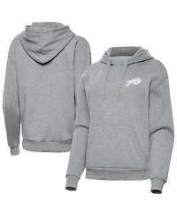 Antigua Women's Heather Gray Buffalo Bills Victory Pullover Hoodie