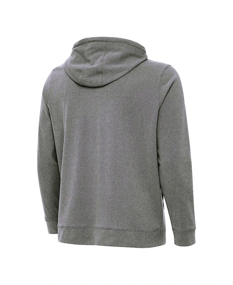 Antigua Men's Heather Charcoal Indiana Hoosiers Cloud Pullover Hoodie