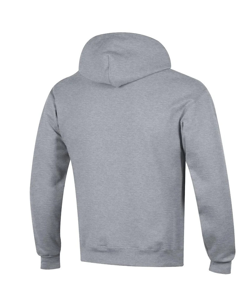 Champion Men's Heather Gray Ohio State Buckeyes Basic Arch Fleece Pullover Hoodie
