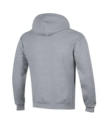 Champion Men's Heather Gray Ohio State Buckeyes Basic Arch Fleece Pullover Hoodie