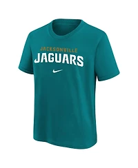 Nike Big Boys and Girls Teal Jacksonville Jaguars Team Wordmark T-Shirt