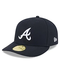 New Era Men's Navy Atlanta Braves Baseball Hall of Fame 59FIFTY Low Profile Fitted Hat