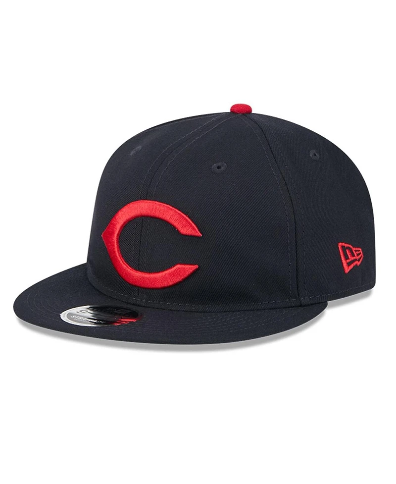 New Era Men's Navy Cleveland Guardians Baseball Hall of Fame Retro Crown 9FIFTY Adjustable Hat